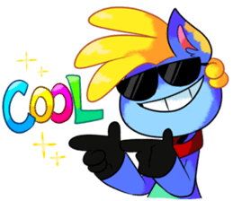 Rabbit and horse ish animal stickers 4 sticker #12647388