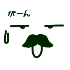Japanese handwritten Chobi-Hige emoticon sticker #12648552