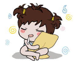 Single pretty and the mosquito sticker #12649289