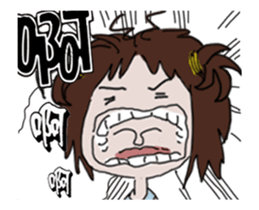 Single pretty and the mosquito sticker #12649291