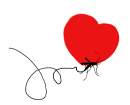 Single pretty and the mosquito sticker #12649294