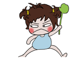 Single pretty and the mosquito sticker #12649295