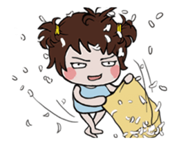 Single pretty and the mosquito sticker #12649297