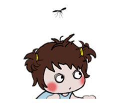 Single pretty and the mosquito sticker #12649303