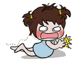 Single pretty and the mosquito sticker #12649305