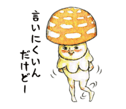 Funny mushroom man sticker #12649684