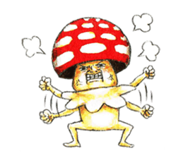 Funny mushroom man sticker #12649707