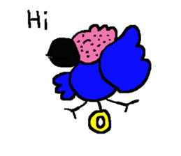 Joy birds with color, el newspaper sticker #12650894