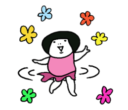 Miss.Leotard,She lives happily! sticker #12651433