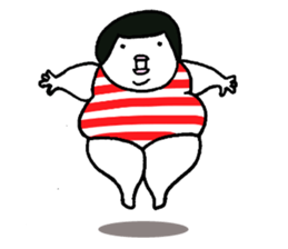 Miss.Leotard,She lives happily! sticker #12651438
