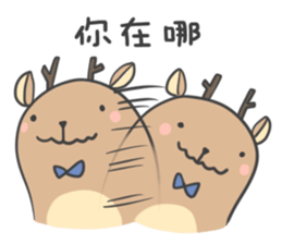 Mr.deer and bear friend sticker #12651751