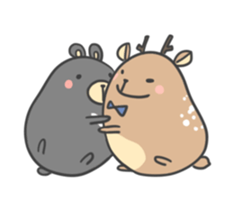 Mr.deer and bear friend sticker #12651768