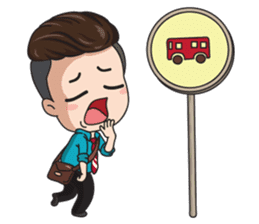 Office young boy sticker #12652127