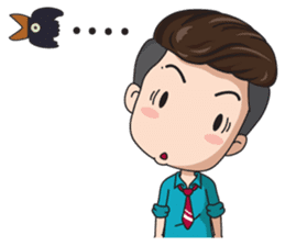 Office young boy sticker #12652133