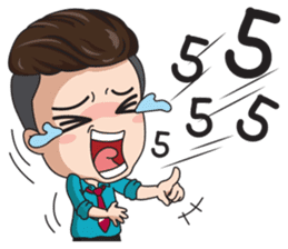 Office young boy sticker #12652138