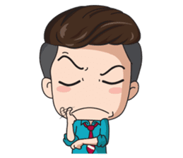 Office young boy sticker #12652143