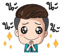 Office young boy sticker #12652146