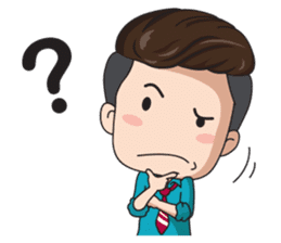 Office young boy sticker #12652160