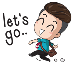 Office young boy sticker #12652161