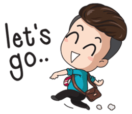 Office young boy sticker #12652161