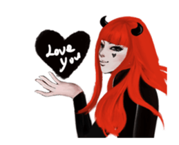 REA (Red devil girl) sticker #12653200