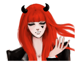 REA (Red devil girl) sticker #12653209