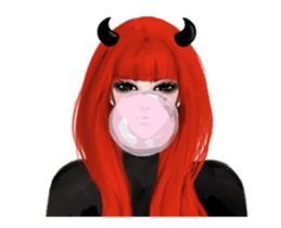 REA (Red devil girl) sticker #12653210