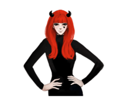 REA (Red devil girl) sticker #12653215