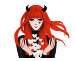 REA (Red devil girl) sticker #12653219