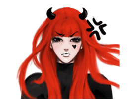 REA (Red devil girl) sticker #12653220