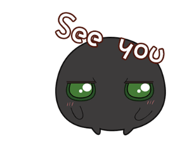 Daily sweet - Monster black & white sticker #12653333