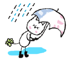 animation! Four Leaf Clover cat sticker #12653387