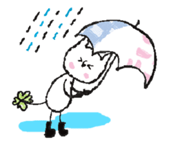 animation! Four Leaf Clover cat sticker #12653387