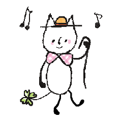 animation! Four Leaf Clover cat