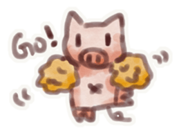 Pink pig's daily sticker #12654032