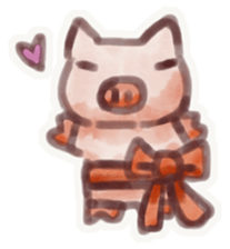 Pink pig's daily sticker #12654033