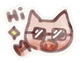 Pink pig's daily sticker #12654034