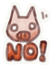 Pink pig's daily sticker #12654039