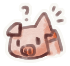 Pink pig's daily sticker #12654040