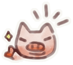 Pink pig's daily sticker #12654044