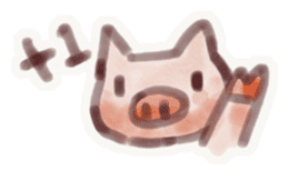 Pink pig's daily sticker #12654047