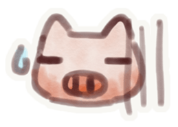 Pink pig's daily sticker #12654050