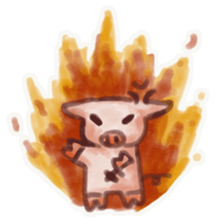 Pink pig's daily sticker #12654051