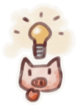 Pink pig's daily sticker #12654054