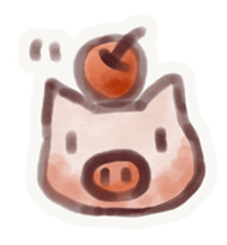 Pink pig's daily sticker #12654058