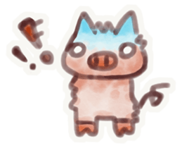 Pink pig's daily sticker #12654065