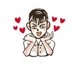 Quiff hairstyle (2) sticker #12655600