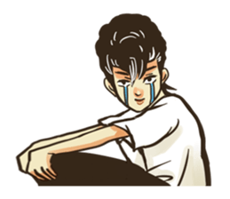 Quiff hairstyle (2) sticker #12655605