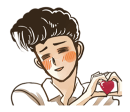 Quiff hairstyle (2) sticker #12655607