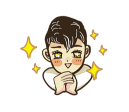 Quiff hairstyle (2) sticker #12655619